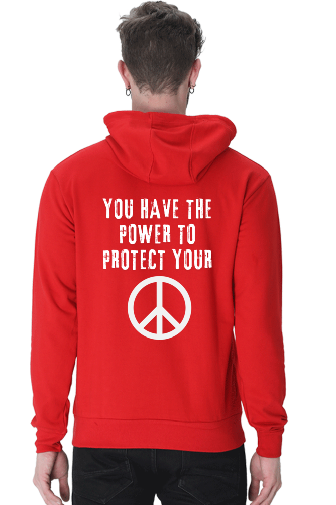 MEN || HOODIE SWEATSHIRT || PEACE SIGN || YOGA