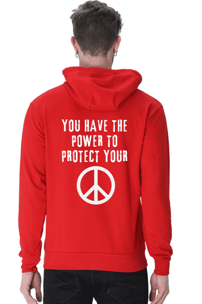 MEN || HOODIE SWEATSHIRT || PEACE SIGN || YOGA