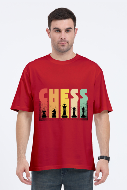 MEN || ROUND NECK OVERSIZED CLASSIC T-SHIRT || CHESS LOVER