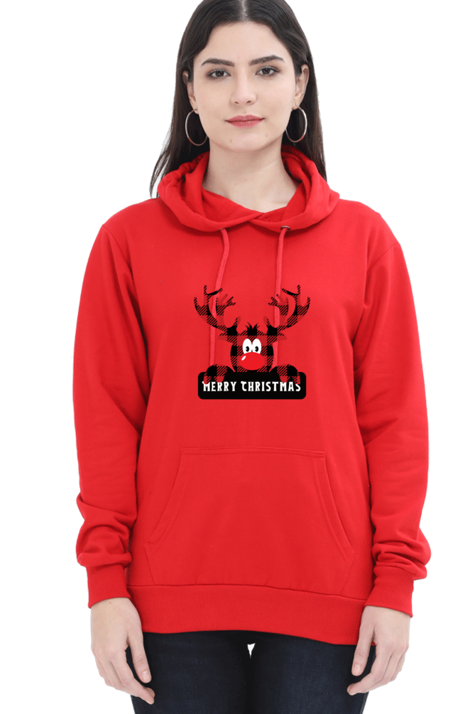 WOMEN || HOODIE SWEATSHIRT || STREETWEAR ||  MERRY CHRISTMAS || SANTA CLAUS || REINDEER || HOLIDAY FASHION || CHRISTMAS GIFTS || WINTER WEAR