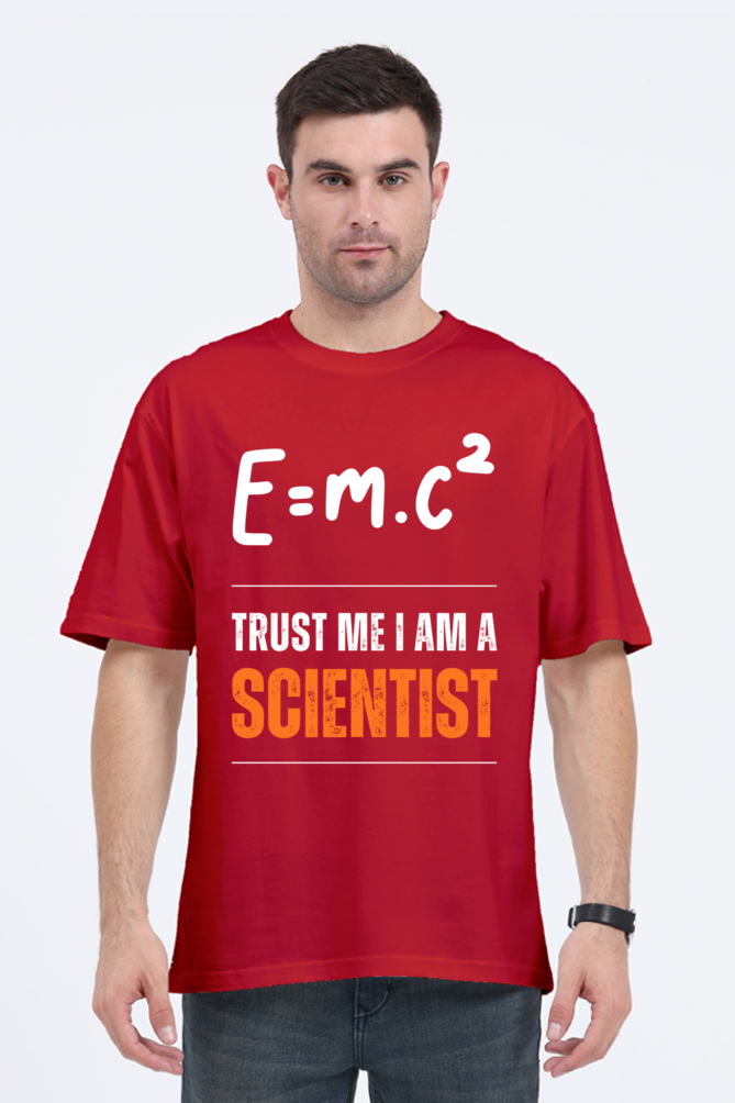 MEN || ROUND NECK OVERSIZED CLASSIC T-SHIRT || SCIENCE LOVER || SCIENTIST || EDUCATIONAL || E=mc²