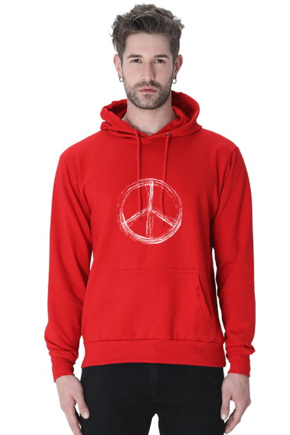 MEN || HOODIE SWEATSHIRT || PEACE SIGN || YOGA