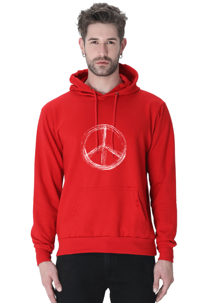 MEN || HOODIE SWEATSHIRT || PEACE SIGN || YOGA