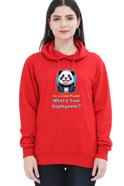 WOMEN || HOODIE SWEATSHIRT || CUTE PANDA || FUNNY QUOTES || PANDA BEAR || VECTOT ART || ANIMAL PRINT || ANIME || FASHION || LITTLE PANDA || GIFT FOR HER || WINTER WEAR