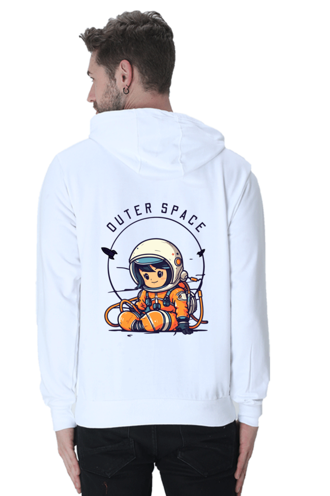 MEN || HOODIE SWEATSHIRT || SPACE GRAPHIC || CUTE ASTRONAUT || VECTOR ART || WINTER WEAR || BACK DESIGN