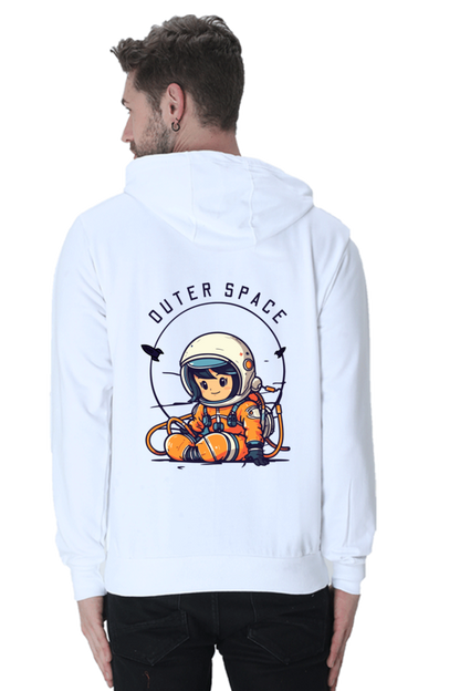 MEN || HOODIE SWEATSHIRT || SPACE GRAPHIC || CUTE ASTRONAUT || VECTOR ART || WINTER WEAR || BACK DESIGN