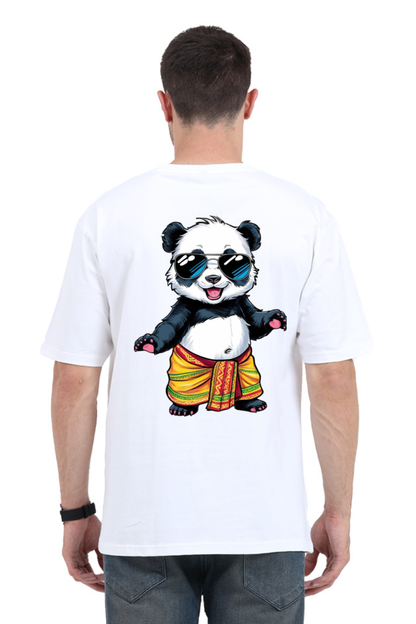 MEN || ROUND NECK OVERSIZED CLASSIC T-SHIRT || CUTE PANDA || FUNNY QUOTES || PANDA BEAR || ANIMAL PRINT || ANIME || FASHION || LITTLE PANDA || LUNGI || BACK DESIGN || WINTER WEAR