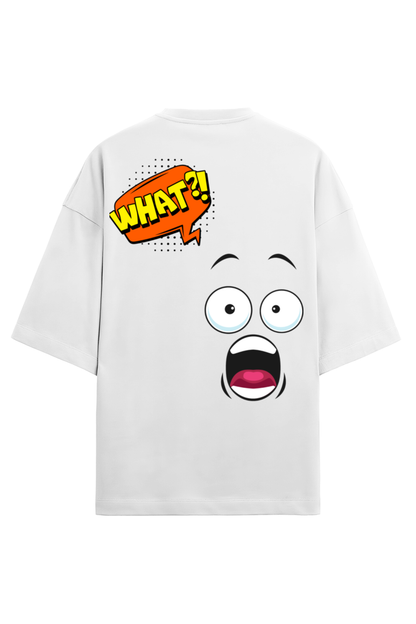 UNISEX || ROUND NECK OVERSIZED CLASSIC T-SHIRT || FUNNY || HUMOUR || STREETWEAR ||  CARTOON FACE || BACK DESIGN