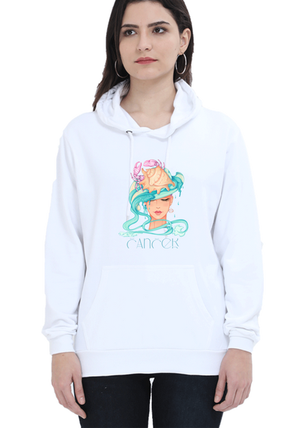 WOMEN || HOODIE SWEATSHIRT || ZODIAC SIGN || ASTROLOGY || CANCER || CRAB DESIGN || PSYCHEDELIC ART || BIRTHDAY || GIFTS FOR HER