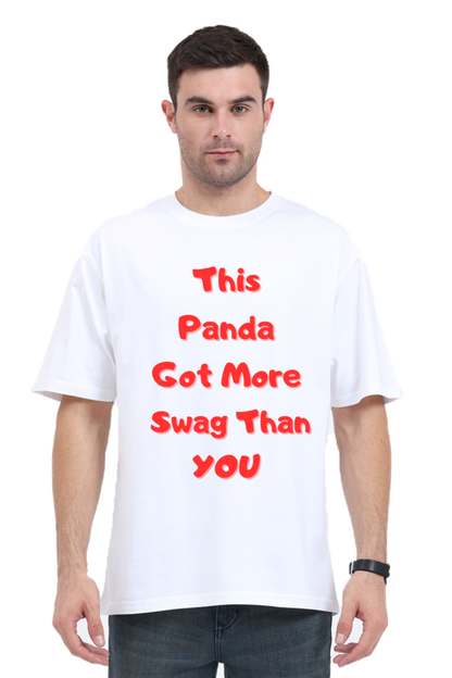 MEN || ROUND NECK OVERSIZED CLASSIC T-SHIRT || CUTE PANDA || FUNNY QUOTES || PANDA BEAR || ANIMAL PRINT || ANIME || FASHION || LITTLE PANDA || LUNGI || BACK DESIGN || WINTER WEAR