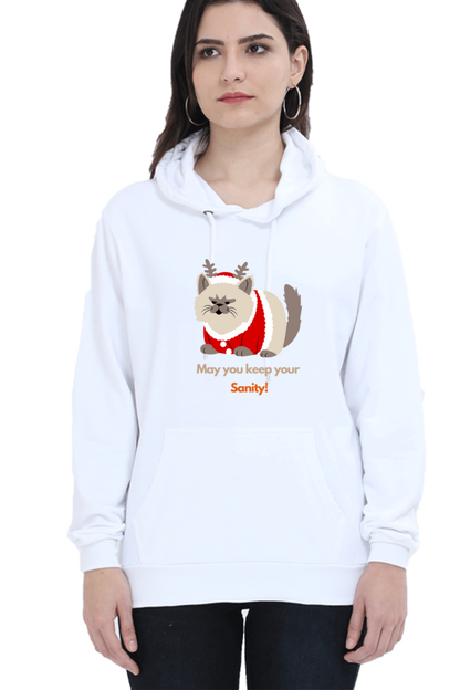 WOMEN || HOODIE SWEATSHIRT || STREETWEAR || MERRY CHRISTMAS || CAT || ANIME || ANIMAL PRINT || CAT LOVER || CUTE CAT || KITTEN || FUNNY || ANIMAL LOVER || CAT MEME || HOLIDAY FASHION || CHRISTMAS GIFTS || WINTER WEAR