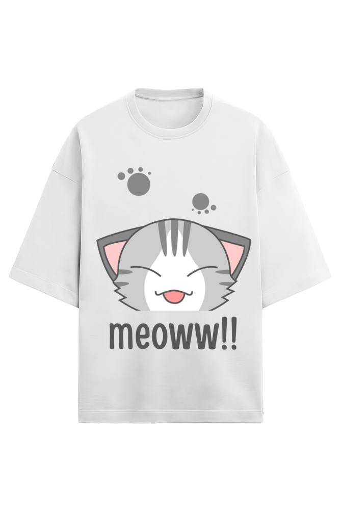 WOMEN || OVERSIZED T-SHIRT || CAT || ANIME || ANIMAL PRINT || CAT LOVER || CUTE CAT || KITTEN || FUNNY || ANIMAL LOVER || GRAPHIC DESIGN || GIFT FOR HER || WINTER WEAR