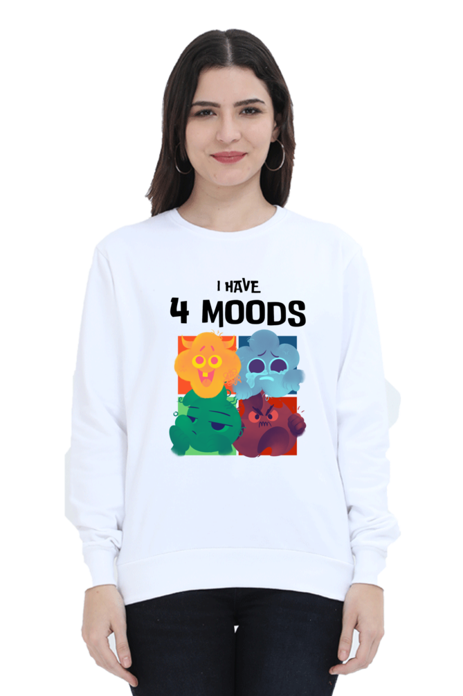 WOMEN || SWEATSHIRT || MOOD SWINGS || HUMOR || QUIRKY || GRAPHIC DESIGN || FUNNY QUOTES || WINTER WEAR