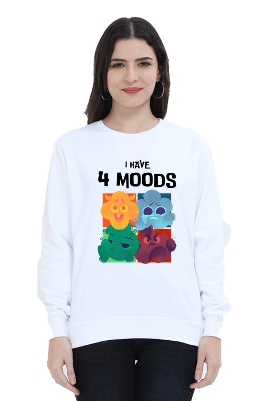 WOMEN || SWEATSHIRT || MOOD SWINGS || HUMOR || QUIRKY || GRAPHIC DESIGN || FUNNY QUOTES || WINTER WEAR