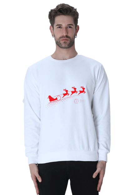 MEN || SWEATSHIRT || MERRY CHRISTMAS || SANTA CLAUS || REINDEER || ILLUSTRATION || GRAPHIC DESIGN || HOLIDAY FASHION || CHRISTMAS GIFTS || WINTER WEAR