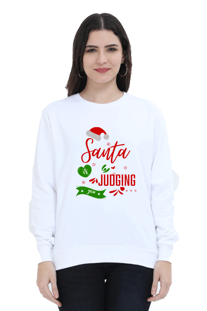 WOMEN || SWEATSHIRT || FUNNY QUOTES || MERRY CHRISTMAS || SANTA CLAUS || HUMOR || HOLIDAY FASHION || PHRASES || WINTER WEAR