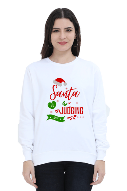 WOMEN || SWEATSHIRT || FUNNY QUOTES || MERRY CHRISTMAS || SANTA CLAUS || HUMOR || HOLIDAY FASHION || PHRASES || WINTER WEAR