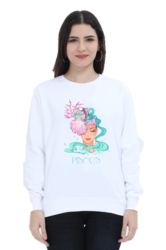 WOMEN || SWEATSHIRT || ZODIAC SIGN || ASTROLOGY || PISCES || ROMANTIC || LOWBROW || SPIRITUAL || FISH || MERMAID || BIRTHDAY || GIFT FOR HER