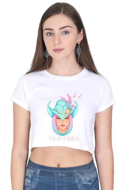 WOMEN || CROP TOP || ZODIAC SIGN || ASTROLOGY || SAGITTARIUS || FREEDOM || COWBOY HAT || COWGIRL || BIRTHDAY || GIFT FOR HER