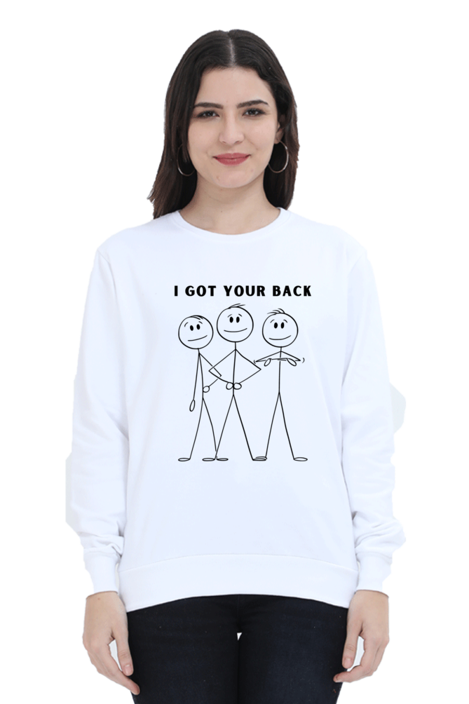 WOMEN || SWEATSHIRT || MOTIVATIONAL || I GOT YOUR BACK || TRENDY WOMEN'S FASHION