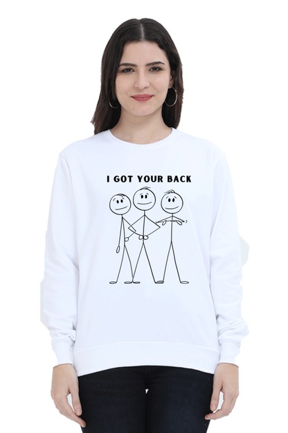 WOMEN || SWEATSHIRT || MOTIVATIONAL || I GOT YOUR BACK || TRENDY WOMEN'S FASHION