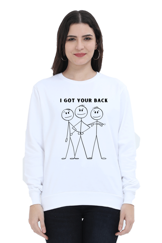 WOMEN || SWEATSHIRT || MOTIVATIONAL || I GOT YOUR BACK || TRENDY WOMEN'S FASHION