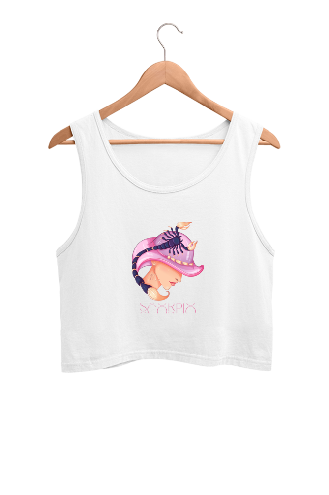 WOMEN || CROP TANK TOP || ZODIAC SIGN || ASTROLOGY || SCORPIO || WATER SIGN || LOYALTY || DEVOTIONAL || FANTASY || BIRTHDAY || GIFT FOR HER