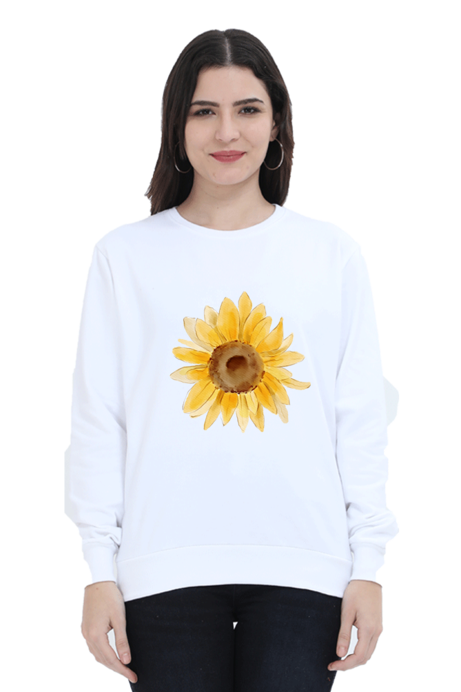 WOMEN || SWEATSHIRT || FLOWER || FLORAL PRINT || SUNFLOWER || BOHO || NATURE || GIFT FOR HER || WINTER WEAR