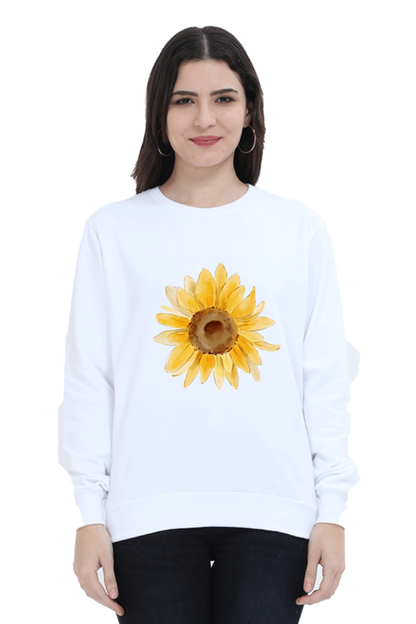 WOMEN || SWEATSHIRT || FLOWER || FLORAL PRINT || SUNFLOWER || BOHO || NATURE || GIFT FOR HER || WINTER WEAR