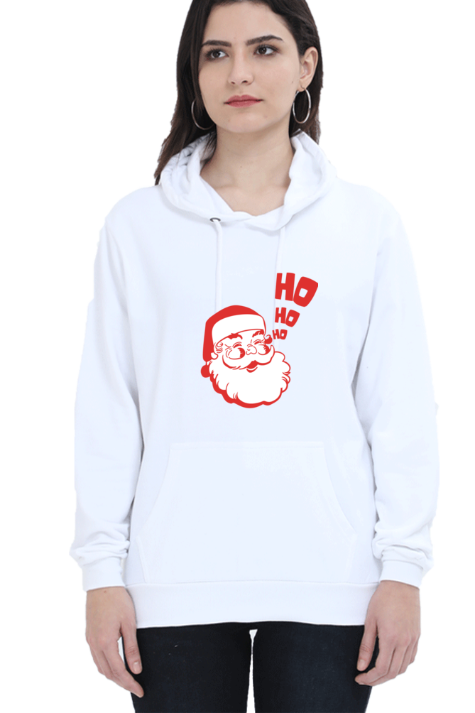 WOMEN || HOODIE SWEATSHIRT || STREETWEAR || MERRY CHRISTMAS || SANTA CLAUS || HO HO HO || HOLIDAY FASHION || CUTE SANTA || GRAPHIC DESIGN || CHRISTMAS GIFTS || WINTER WEAR