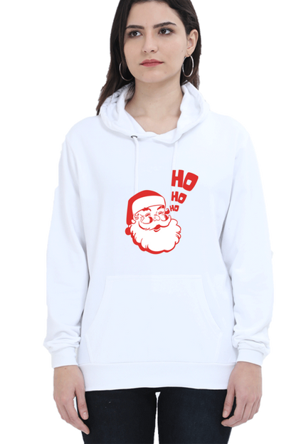 WOMEN || HOODIE SWEATSHIRT || STREETWEAR || MERRY CHRISTMAS || SANTA CLAUS || HO HO HO || HOLIDAY FASHION || CUTE SANTA || GRAPHIC DESIGN || CHRISTMAS GIFTS || WINTER WEAR