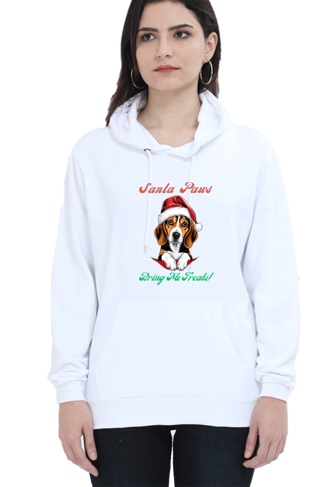 WOMEN || HOODIE SWEATSHIRT || MERRY CHRISTMAS || DOG LOVER || CUTE DOG || BEAGLE || SANTA CLAUS || CHRISTMAS GIFT || GIFT IDEAS || WINTER WEAR