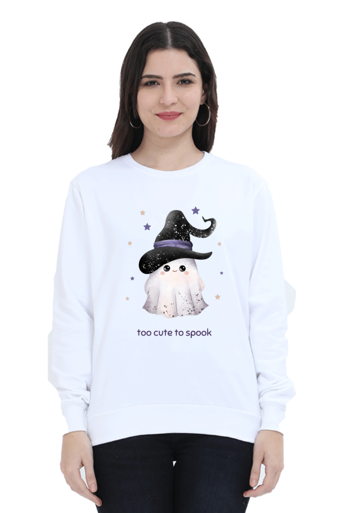 WOMEN || SWEATSHIRT || STREETWEAR || GHOST || HOLIDAY FASHION || SPOOKY || FUNNY || HALLOWEEN || WITCH HAT || CHRISTMAS || CHRISTMAS GIFT || WINTER WEAR