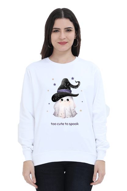 WOMEN || SWEATSHIRT || STREETWEAR || GHOST || HOLIDAY FASHION || SPOOKY || FUNNY || HALLOWEEN || WITCH HAT || CHRISTMAS || CHRISTMAS GIFT || WINTER WEAR