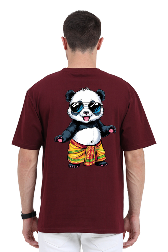 MEN || ROUND NECK OVERSIZED CLASSIC T-SHIRT || CUTE PANDA || FUNNY QUOTES || PANDA BEAR || ANIMAL PRINT || ANIME || FASHION || LITTLE PANDA || LUNGI || BACK DESIGN || WINTER WEAR