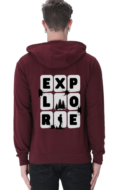 MEN || HOODIE SWEATSHIRT || TRAVEL || EXPLORE || MAN WITH BACKPACK || HIKING || ADVENTURE || OUTDOOR || CAMPING || NATURE LOVER