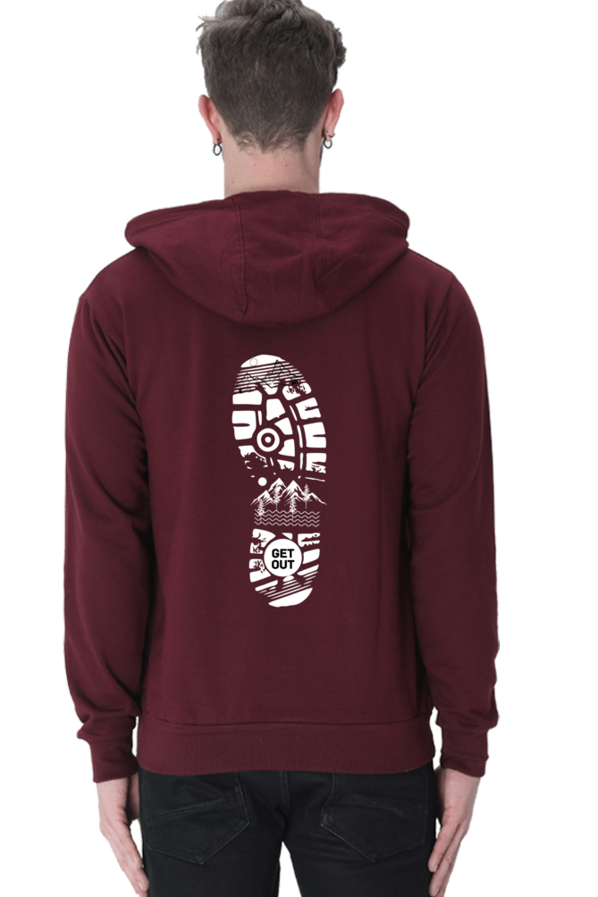 MEN || HOODIE SWEATSHIRT || TRAVEL || MOUNTAIN AND TREES || WINTER WEAR || BACK DESIGN