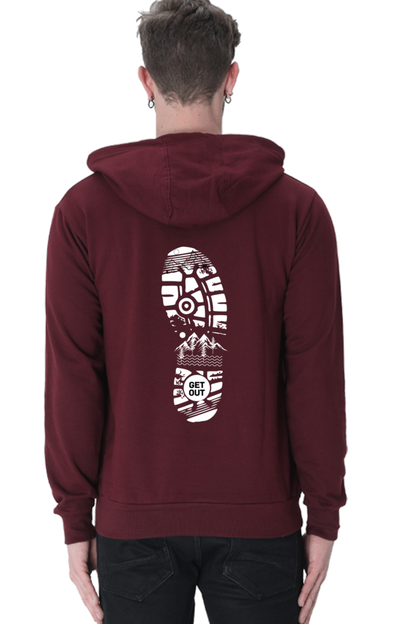 MEN || HOODIE SWEATSHIRT || TRAVEL || MOUNTAIN AND TREES || WINTER WEAR || BACK DESIGN