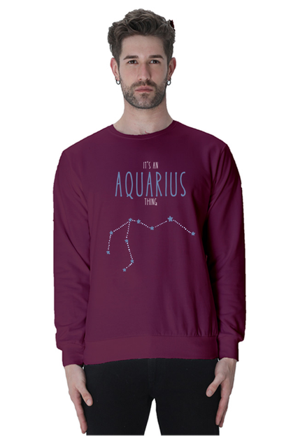 MEN || SWEATSHIRT || ZODIAC SIGN || ASTROLOGY || AQUARIUS || CONFIDENCE || STAR || BIRTHDAY || GIFT FOR HIM || WINTER WEAR