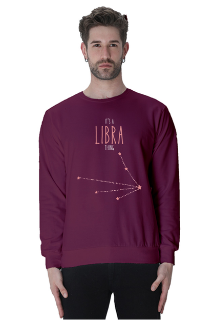 MEN || SWEATSHIRT || ZODIAC SIGN || ASTROLOGY || LIBRA || EXTROVERT || FRIENDLY || STAR || BIRTHDAY || GIFT FOR HIM || WINTER WEAR