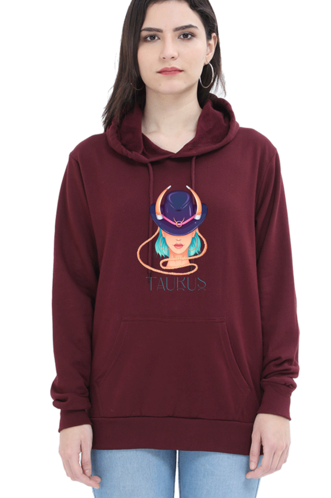 WOMEN || HOODIE SWEATSHIRT || ZODIAC SIGN || ASTROLOGY || TAURUS || HORNS || BIRTHDAY || GIFTS FOR HER