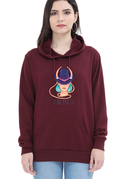 WOMEN || HOODIE SWEATSHIRT || ZODIAC SIGN || ASTROLOGY || TAURUS || HORNS || BIRTHDAY || GIFTS FOR HER