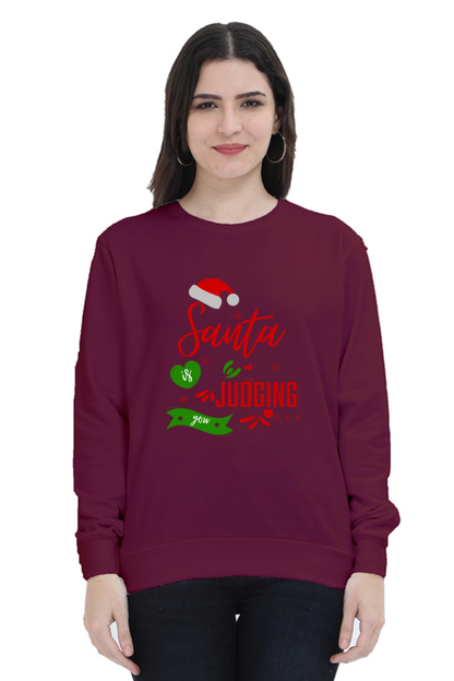 WOMEN || SWEATSHIRT || FUNNY QUOTES || MERRY CHRISTMAS || SANTA CLAUS || HUMOR || HOLIDAY FASHION || PHRASES || WINTER WEAR