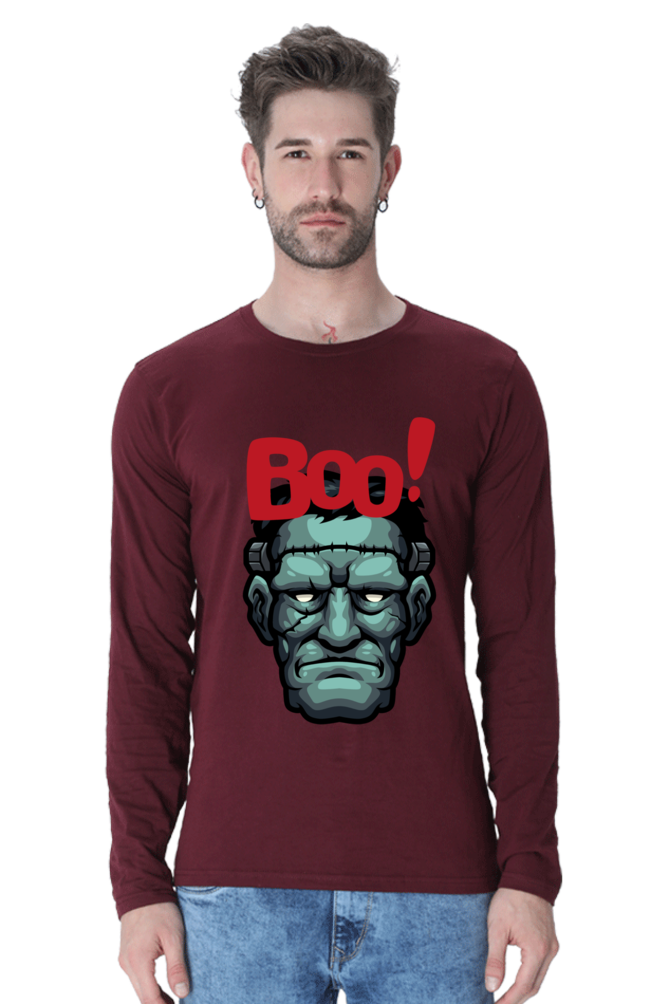 MEN || ROUND NECK FULL SLEEVES T-SHIRT || STREETWEAR || MONSTER || FRANKENSTEIN || GRAPHIC DESIGN || HALLOWEEN