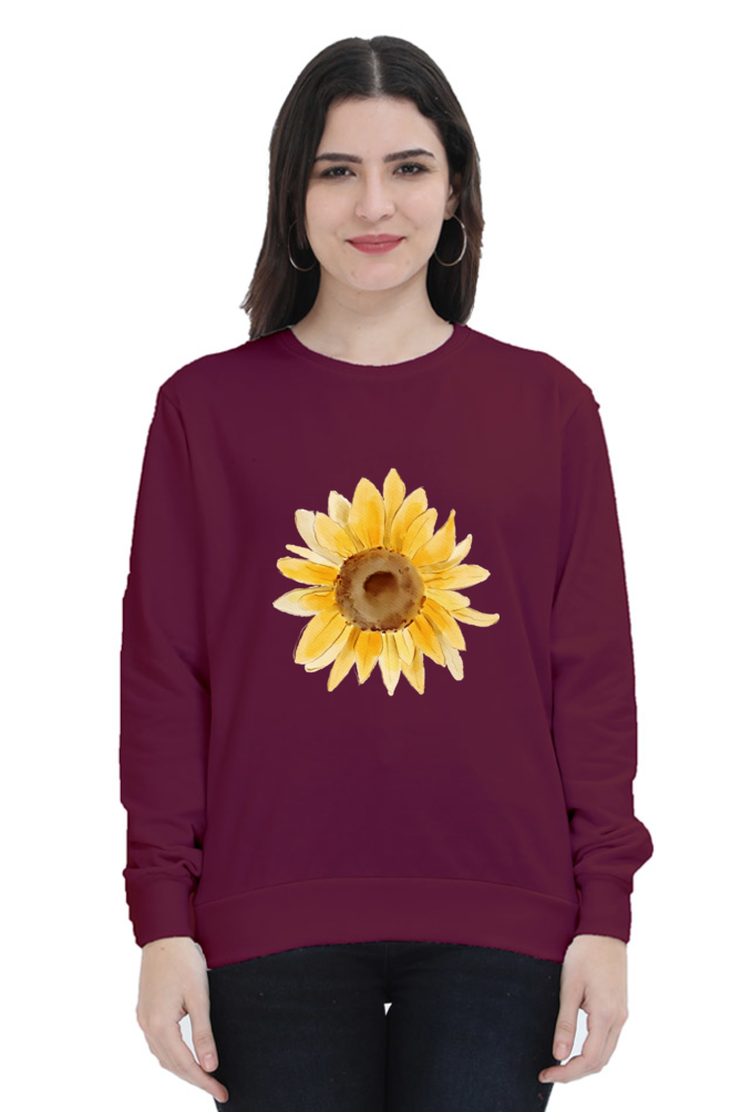 WOMEN || SWEATSHIRT || FLOWER || FLORAL PRINT || SUNFLOWER || BOHO || NATURE || GIFT FOR HER || WINTER WEAR