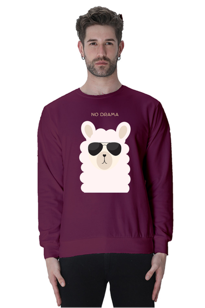 MEN || SWEATSHIRT || POSITIVE VIBES || ANIMAL PRINT || ANIMAL LOVER || FASHION || QUIRKY || LLAMA || WINTER WEAR