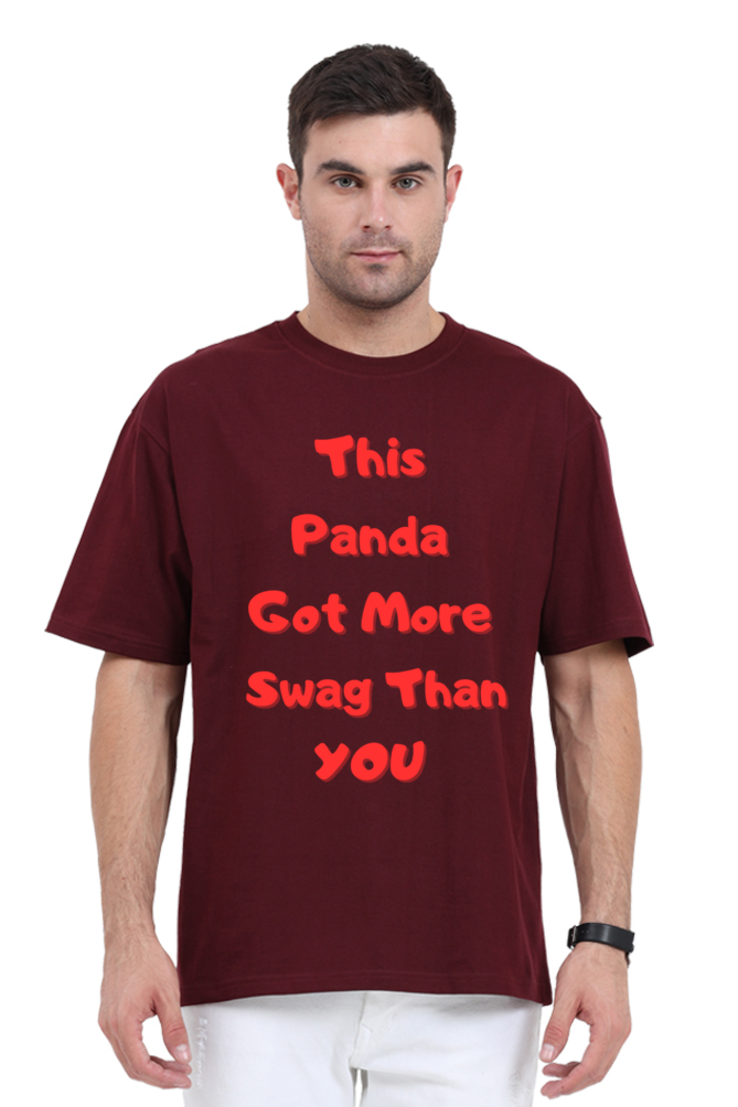 MEN || ROUND NECK OVERSIZED CLASSIC T-SHIRT || CUTE PANDA || FUNNY QUOTES || PANDA BEAR || ANIMAL PRINT || ANIME || FASHION || LITTLE PANDA || LUNGI || BACK DESIGN || WINTER WEAR