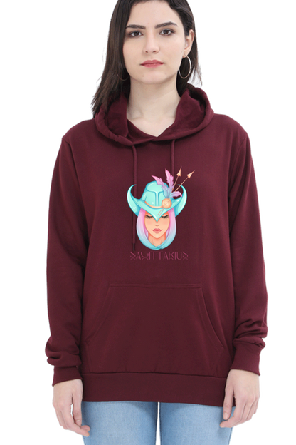 WOMEN || HOODIE SWEATSHIRT || ZODIAC SIGN || ASTROLOGY || SAGITTARIUS || FREEDOM || COWBOY HAT || COWGIRL || BIRTHDAY || GIFT FOR HER