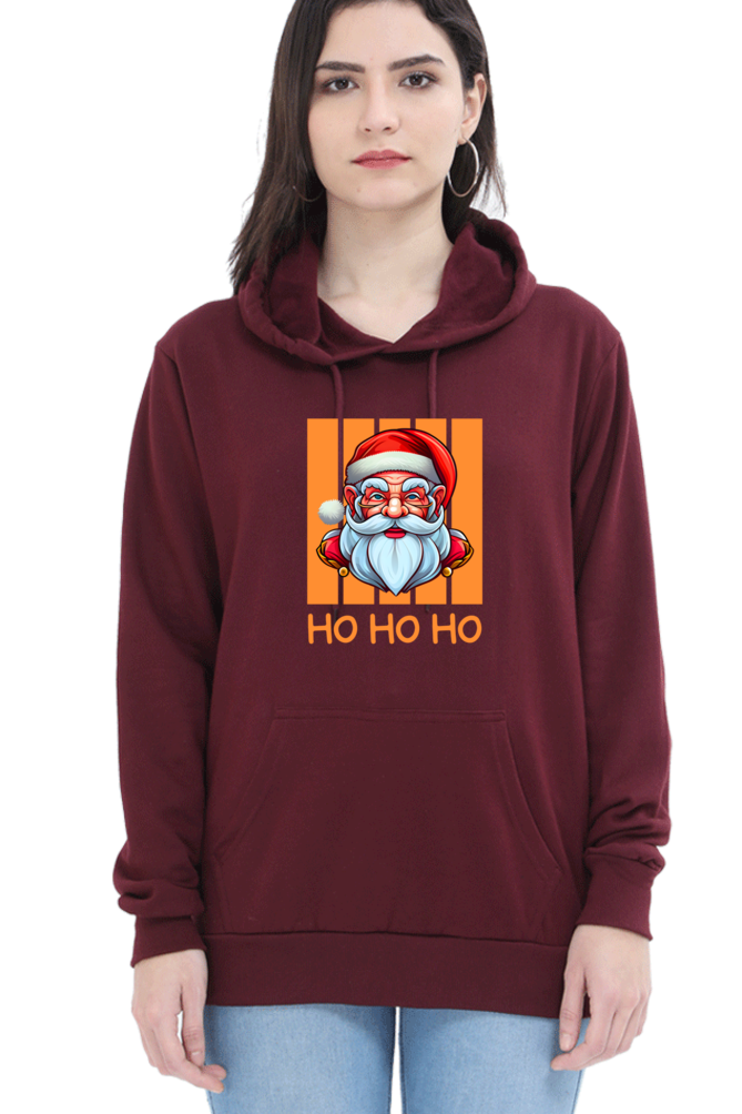 WOMEN || HOODIE SWEATSHIRT || STREETWEAR || MERRY CHRISTMAS || SANTA CLAUS || HO HO HO || HOLIDAY FASHION || CHRISTMAS GIFTS || WINTER WEAR