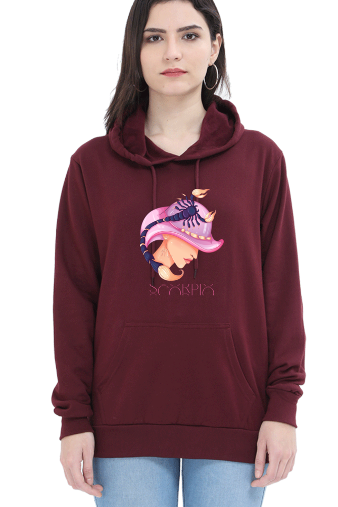 WOMEN || HOODIE SWEATSHIRT || ZODIAC SIGN || ASTROLOGY || SCORPIO || WATER SIGN || LOYALTY || DEVOTIONAL || FANTASY || BIRTHDAY || GIFT FOR HER